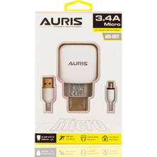 Auris Micro USB Kablo ve Adaptör Şarj Seti 3.4A Çift USB Hızlı Şarj Teknolojisi ARS-CH17