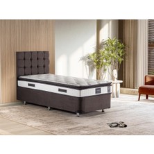 Niron Rama Füme Baza Ve Başlık Seti, Tek Kişilik 90x200 cm Baza Ve Başlık Takımı