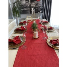 Decamor Home Dertsiz Simli Kırmızı Runner