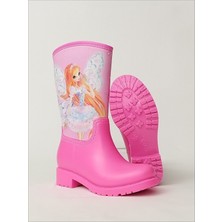 Sea & Blue Shoes Bloom Winx Baskılı Pembe Su Geçirmeyen Kız Çocuk Yağmur Çizmesi