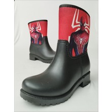 Sea & Blue Shoes Spiderman Güç Pozu Baskılı Su Geçirmeyen Erkek Çocuk Yağmur Çizmesi
