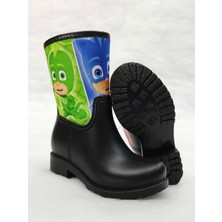 Sea & Blue Shoes Pijamaskeliler Pj Mask Baskılı Su Geçirmez Anaokulu Çocuk Yağmur Çizmesi