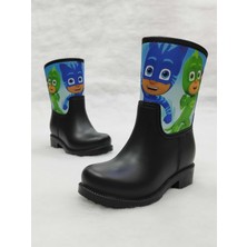 Sea & Blue Shoes Pijamaskeliler Pj Mask Baskılı Su Geçirmez Anaokulu Çocuk Yağmur Çizmesi