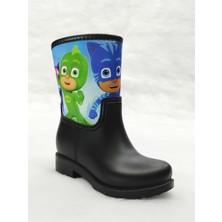 Sea & Blue Shoes Pijamaskeliler Pj Mask Baskılı Su Geçirmez Anaokulu Çocuk Yağmur Çizmesi