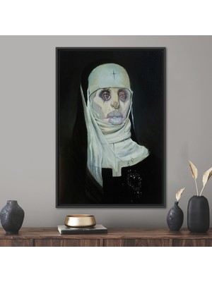 Kayra Export 1 Parça Siyah Çerçeveli Kanvas Tablo, Soyut Posteri, Modern Duvar Süsü, Lüks Posteri,