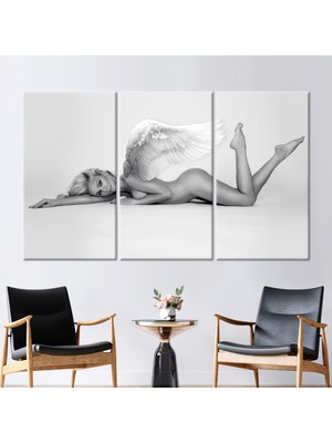 Kayra Export 3 Parçalı Kanvas Tablo,  Sanat, Smutty Kanvas, Melek Hediye Kanvas,