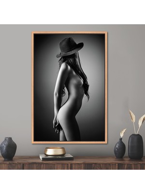 Kayra Export 1 Parça Naturel Çerçeveli Kanvas Tablo   Kadın Sanat Eseri   Kanvas Baskı