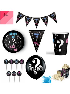 Çıtı Pıtı Store Cinsiyet Belirleme Partisi Erkek Parti Seti 8 Kişilik