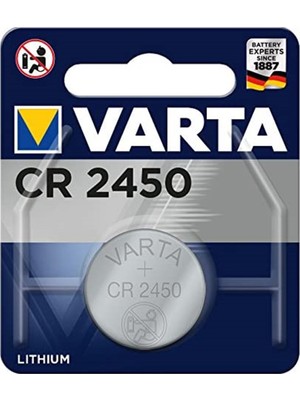 Varta CR2450 3V Lityum Pil 560 mAh Tek Kullanımlık Pil Özelliği ile Yüksek Performans