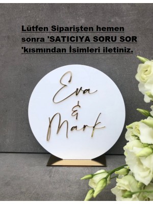 Kişiye Özel Söz & Nişan Pleksi Isimlik 25 cm
