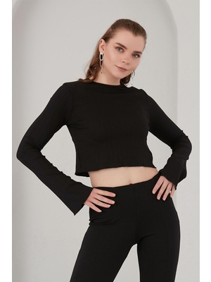 Alexander Gardi Ispanyol Kol Crop Top (B22-120UST)