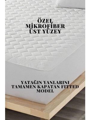 Ely Parker 120X200 Alez Kapitoneli Fitted Mikro Yanı Çarşaflı Çift Kişilik Tek Kişilik Bebek Alezi Su Yatak Koruyucu