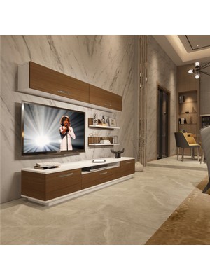 Decoraktiv Trendstyle 5 Slm Tv Ünitesi Tv Sehpası Beyaz Ceviz