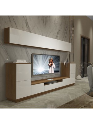 Decoraktiv Trendstyle 9s Mdf Tv Ünitesi Tv Sehpası Ceviz Beyaz