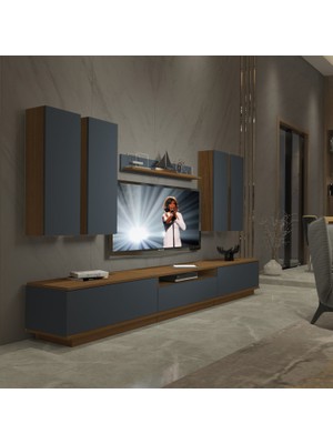 Decoraktiv Trendstyle 8ds Mdf Tv Ünitesi Tv Sehpası Ceviz Antrasit