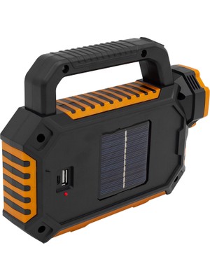 Powermaster HS-8029-7-B 3 Çalışma Modlu 6 Cob Ledli Taşınabilir Solar Lamba