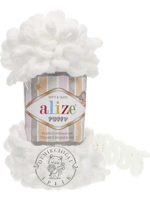 Alize Puffy beyaz 5 yumak