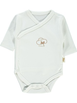 Civil Baby Bebek Organik Çıtçıtlı Badi 0-6 Ay Ekru
