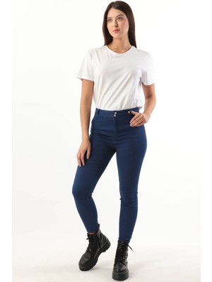 Blue White Kadın Yüksek Bel Mavi Skinny Fit Jean Pantolon