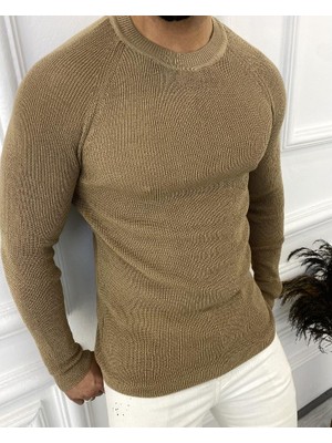 Elku Moda Kazak Slim Fit Triko Dar Kesim Kazak