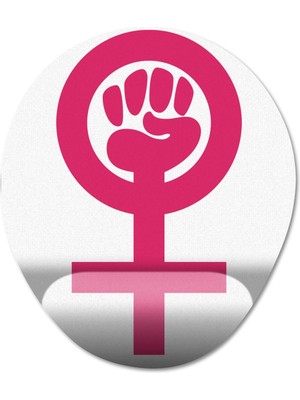 Pixxa Feminizm - Kadın Hakları Bilek Destekli Mousepad Model - 1 Oval