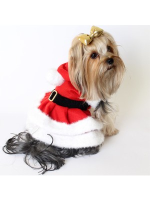 Max Design Noel Anne Pet Elbisesi Kedi Köpek Kıyafeti Kırmızı