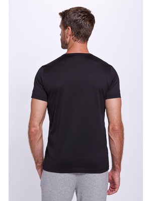 Hemington Bisiklet Yaka Siyah Basic T-Shirt