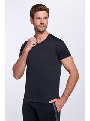 Hemington Siyah V Yaka Basic T-Shirt