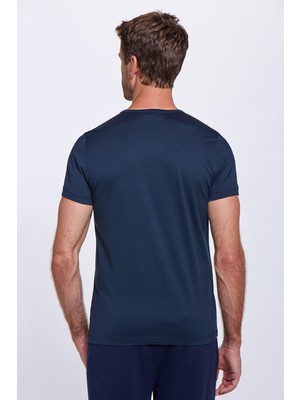 Hemington Lacivert V Yaka Basic T-Shirt