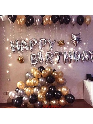 Hayaller Dükkanı Happy Birthday Doğum Günü Süleri Balon Kombini