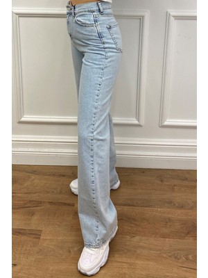 Ramrod Süper Yüksek Bel Likralı Kar Yıkamalı Palazzo Jean