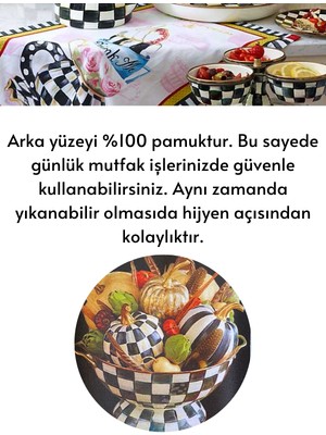 Lilies Atelier Mackenzie Damalı Siyah Balkabağı Mutfak Havlusu Lu x ury Dekor Kurulama Bezi El Havlusu Mikrofiber Bez