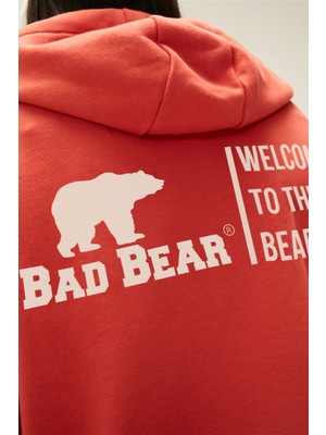 Bad Bear Welcome Kapüşonlu Kadın Tarçın Sweatshirt