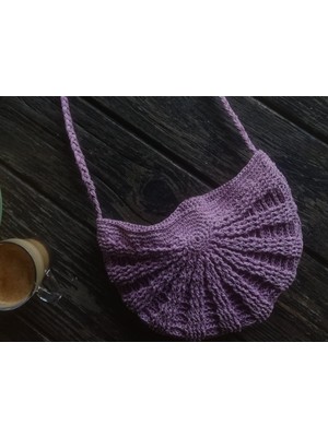 Yarımay Midye Çanta El Örgüsü