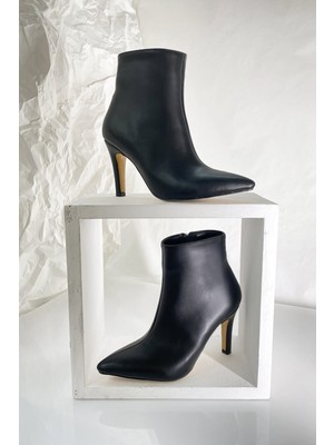 Brıty Sivri Burun Fermuarlı Bilekte Biten Ince Topuklu Süet Bot