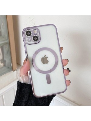 Miscase Iphone 14 Magsafe Uyumlu Parlak Lazer Kapak