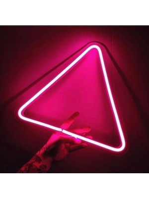 Honey Concept Pembe Üçgen Neon LED