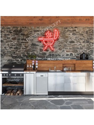 Honey Concept Barbekü Neon LED Duvar Aksesuarı