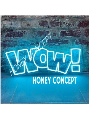 Honey Concept Wow Neon LED Dekoratif Duvar Aydınlatması