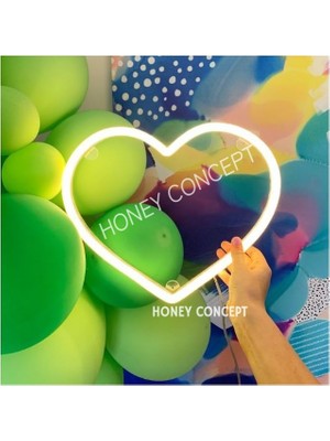 Honey Concept Kalp Neon LED Duvar Aydınlatması