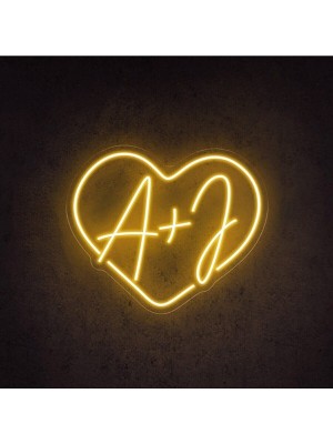 Honey Concept A ve J Harf Neon Led 