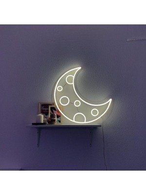 Honey Concept Yarım Ay Dede Moon Neon LED Dekoratif Duvar Aydınlatması