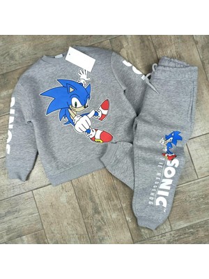 Yaren Kids Yeni Sezon Unisex Çocuk Sonic Sega Baskılı Eşofman Takımı