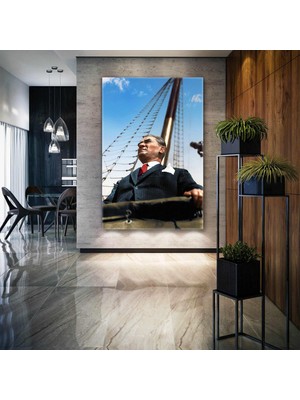 SML Tablo Mustafa Kemal Atatürk Vapur Kanvas Tablo
