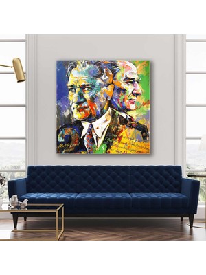 SML Tablo Mustafa Kemal Atatürk Iki Mustafa Kemal Vardır Kanvas Tablo