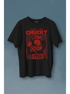 Kendim Seçtim Cult Of Chucky 1988 Korku Film Çaki Baskılı Tişört  T-Shirt