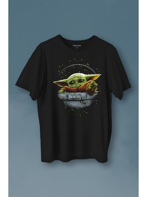 Kendim Seçtim Baby On Board Yoda Star Wars Yeşil Bebek Mandalorian Baskılı Tişört  T-Shirt