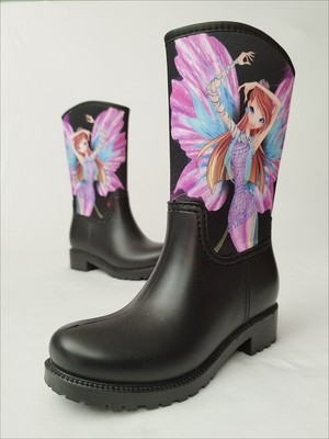 Sea & Blue Shoes Flora Winx Baskılı Su Geçirmeyen Kız Çocuk Yağmur Çizmesi