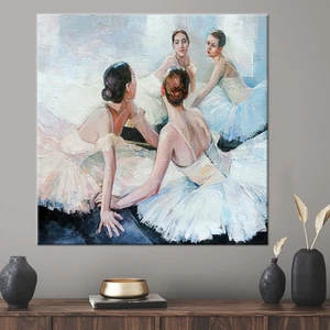 Kayra Export 1 Parça Kanvas Tablo, Bale Boyama Baskısı, Bale Baskılı, Çağdaş Kanvas Dekor, Soyut Kanvas Sanatı,