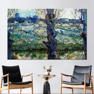 Kayra Export 1 Parça Kanvas Tablo, Vincent Van Gogh Arles'e Bak, Üreme 3 Boyutlu Kanvas,